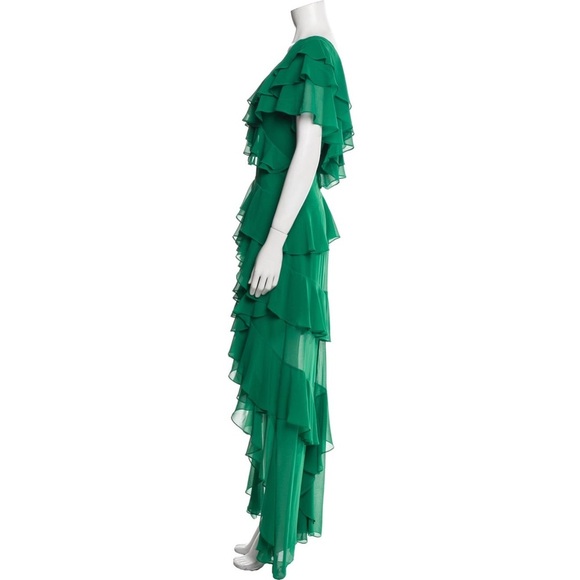 Badgley Mischka Green Cocktail Dress Formal Mother of the Bride Wedding Guest - Picture 14 of 15